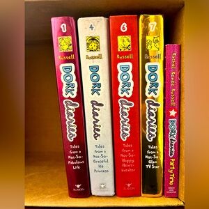 Dork Diaries by Rachel Renee Russell - Bundle of 4 (Hard Cover 1,4,6,7)